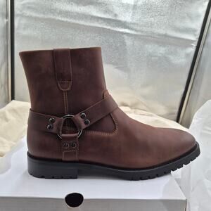 NEW ALDO Brewster Leather Ankle Boots Bordo Men's size 9.5